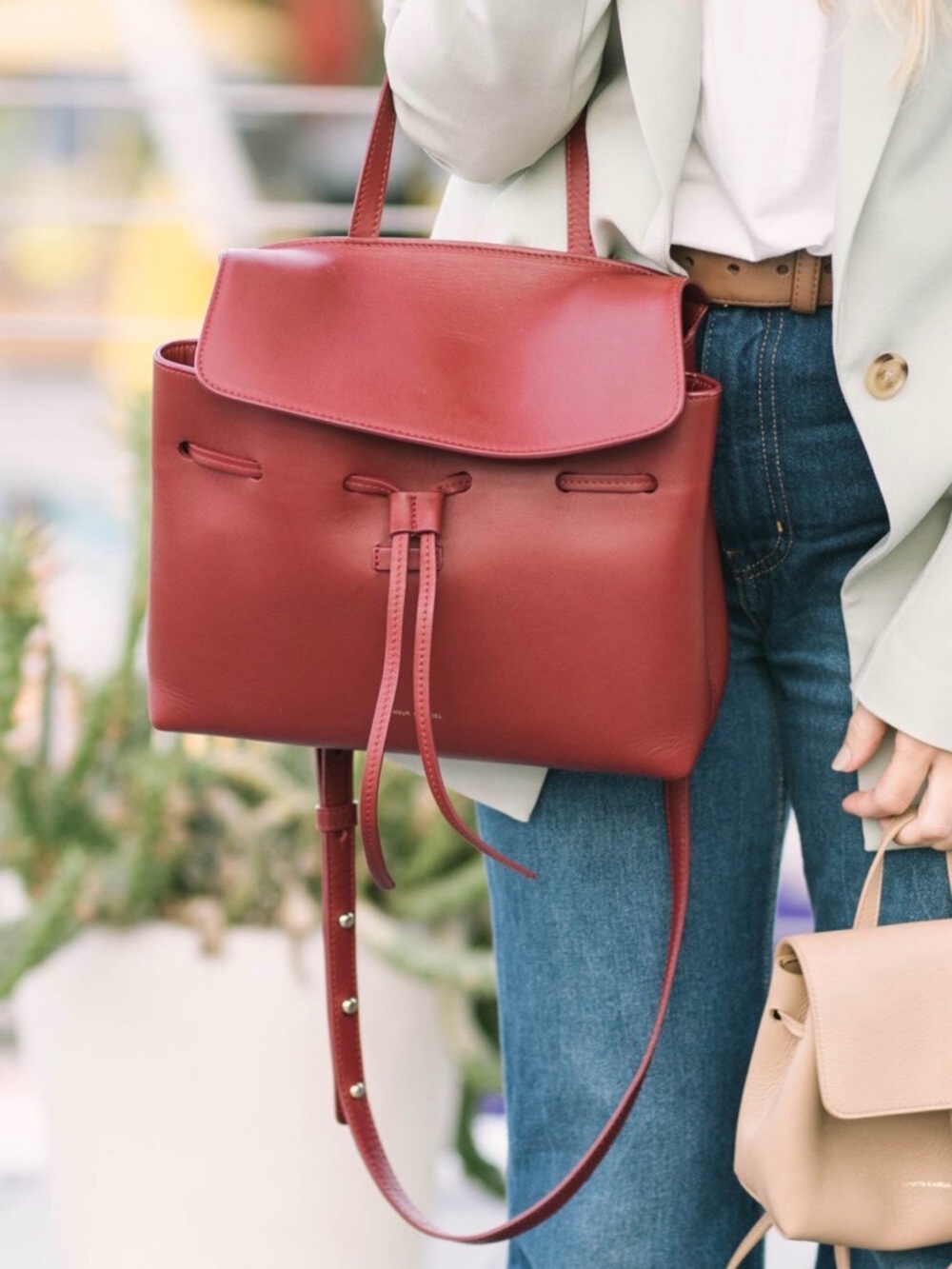 Mansur Gavriel soft lady bag in claret (burgundy red)